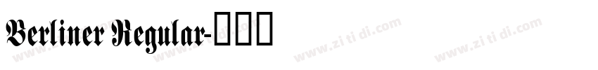 Berliner Regular字体转换